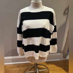 Mustard Seed Bold Stripe Crew Neck Sweater